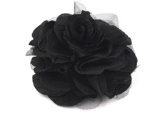 Premium 9cm Fluffy Fabric Rose Flower Brooch & Hair Clip - Versatile Fashion Accent for Clothing, Hair, and Accessories