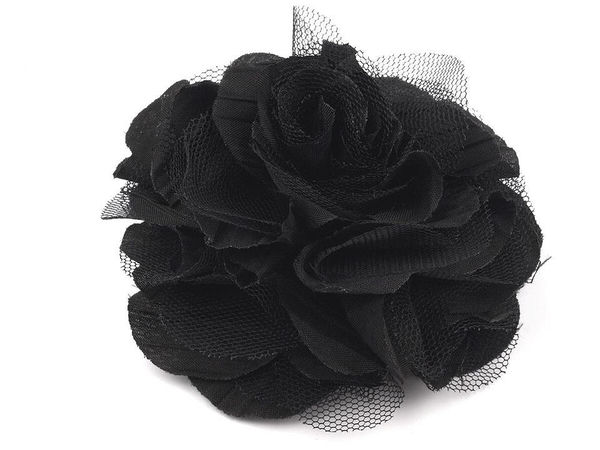 Premium 9cm Fluffy Fabric Rose Flower Brooch & Hair Clip - Versatile Fashion Accent for Clothing, Hair, and Accessories
