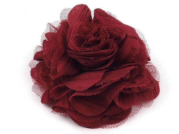 Premium 9cm Fluffy Fabric Rose Flower Brooch & Hair Clip - Versatile Fashion Accent for Clothing, Hair, and Accessories