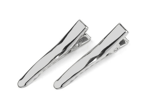 Metal Alligator Hair Clips with Teeth (35mm) - Premium Blank Bases for DIY Crafts, Hair Bows, and Jewelry Making