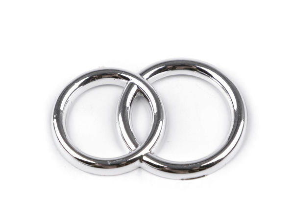 Metallic Decorative Rings for Floral Arrangements, Weddings, and Crafts - Lightweight Plastic Accent Ornaments