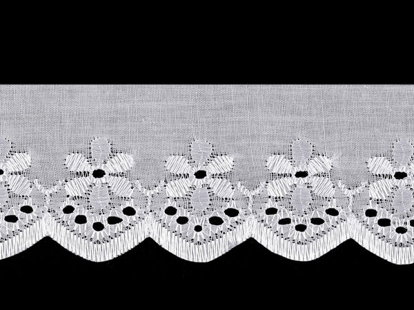 Premium Broderie Anglaise Madeira Lace Trim - 50mm Floral Pinhole Embroidery Ribbon