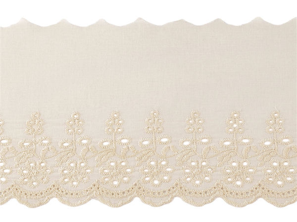 Premium Cotton Broderie Anglaise Madeira Lace Trim - 13cm Width
