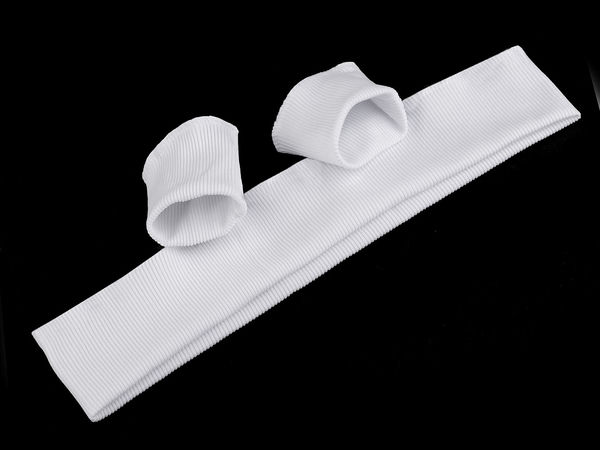 Premium Tubular Elastic Rib Knit Cuff and Waistband Set (7cm Width) - 3-Piece Stretch Ribbing Repair and Trim Kit