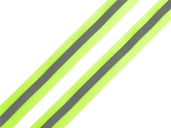 Premium Black Reflective Webbing Tape (15mm) - High-Visibility Fabric Twill Ribbon