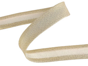 Premium Lurex Metallic Folded Bias Binding Tape, 20mm Width (10mm Finished)