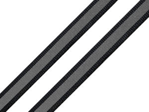 Premium 10mm Black Reflective Webbing Tape - Durable Fabric Twill Accent Ribbons for Crafting, Sewing, and Fashion Design (5m & 50m)