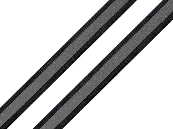 Premium 10mm Black Reflective Webbing Tape - Durable Fabric Twill Accent Ribbons for Crafting, Sewing, and Fashion Design (5m & 50m)