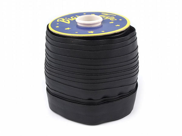 Premium Black Faux Leather Bias Binding Tape - 30mm Width