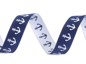 Premium Woven Jacquard Anchor Trim Ribbon - 18mm Width