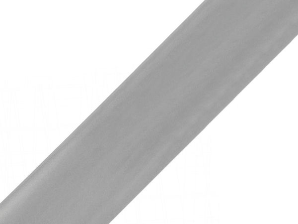 Premium Sew-On Reflective Fabric Tape (50mm) - High-Visibility Polyester Webbing in Dove Grey