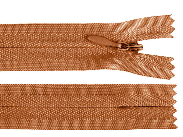 Premium No. 3 Invisible Nylon Coil Zipper - 22 cm Closed-End Concealed Zipper for Dresses, Skirts, and Evening Wear