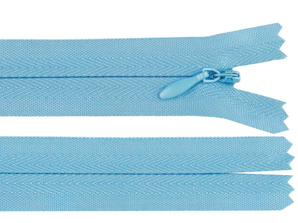 Premium No. 3 Invisible Closed-End Nylon Coil Zipper, 25 cm - Lightweight Concealed Zip for Apparel & Crafts