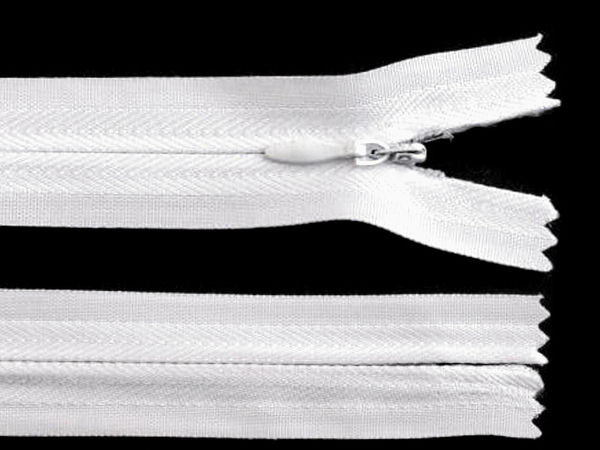 Premium No. 3 Invisible Nylon Coil Closed-End Zipper (45cm) - Seamless Concealed Fastener for Garments & Pillows