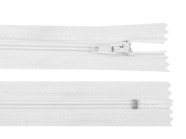 Premium No. 3 Nylon Coil Closed-End Zipper with Autolock - 35 cm - White