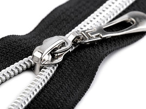 Premium No. 7 Open-End Nylon Coil Zipper with Silver Teeth (70 cm)