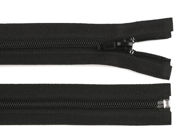 No. 5 Premium Nylon Coil Zipper - 125cm & 150cm Extra Long Heavy-Duty Zippers for Jackets, Mattresses, and Covers (Black)