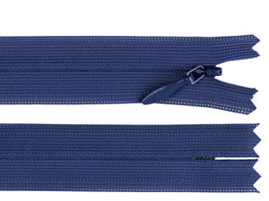 YKK No. 3 Closed-End Invisible Nylon Zipper (50 cm) - Premium Concealed Fastener for Dresses, Skirts & Evening Wear