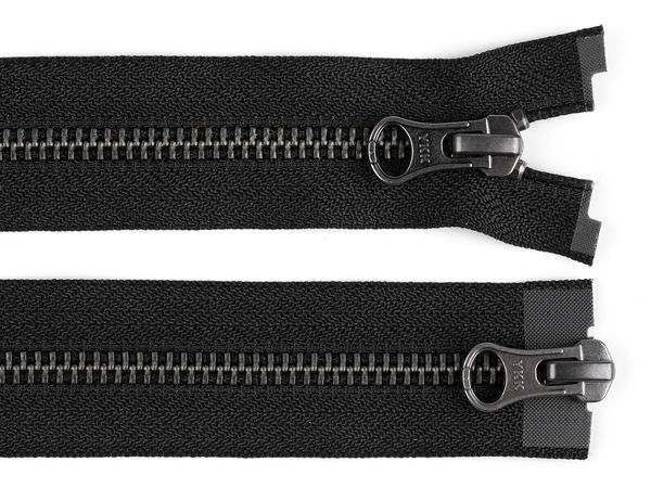 YKK No. 5 Two-Way Open-End Metal Zipper - 70cm Heavy-Duty Dual Slider for Outerwear