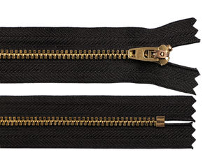 YKK No. 4 Metal Closed-End Zipper, 20 cm – Premium Semi-Pinlock Slider for Jeans and Jackets