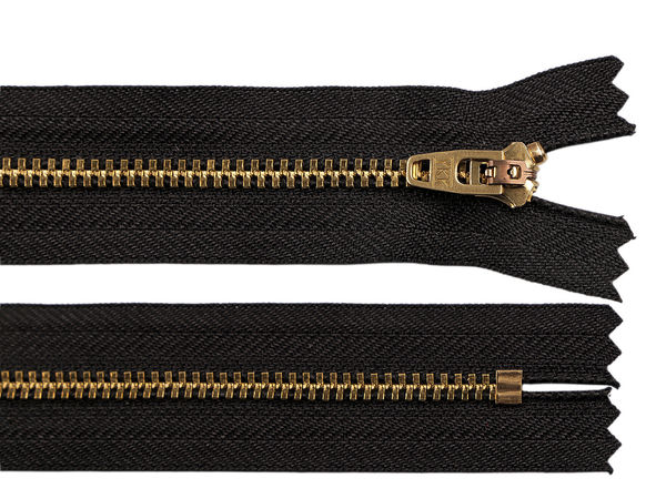 YKK No. 4 Metal Closed-End Zipper, 20 cm – Premium Semi-Pinlock Slider for Jeans and Jackets