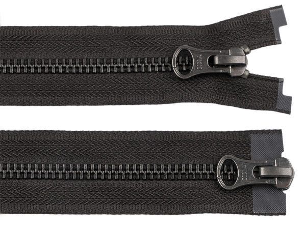 YKK No. 5 Metal Zipper, Two-Way Open-End, 90 cm - Heavy-Duty Replacement Zipper for Leather Jackets and Coats