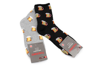 Men's Premium Novelty Thermal Socks with Non-Constricting Medical Trim - Random Mix