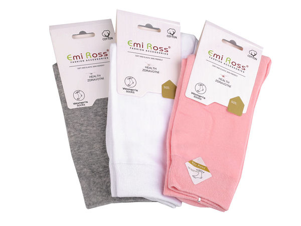 Emi Ross Premium Ladies Cotton Socks – Comfortable Breathable Socks with Flat Toe Seams