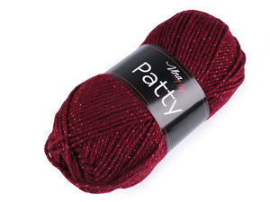 Patty Premium Shimmering Knitting and Crochet Yarn, 100g – Soft Lurex Metallic Blend