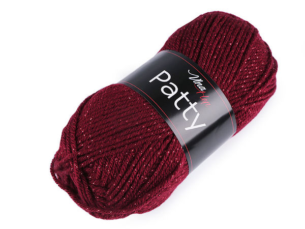 Patty Premium Shimmering Knitting and Crochet Yarn, 100g – Soft Lurex Metallic Blend