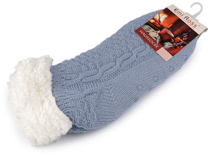 Premium Thermal Knitted Sherpa Ankle Slipper Socks - Non-Slip Fuzzy Home Socks