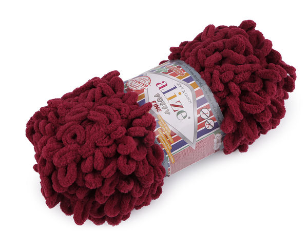 Alize Puffy Fine Loop Yarn – Premium Finger Knitting Chenille Yarn (100g) – No Needles Required for Blankets, Scarves & Crafts