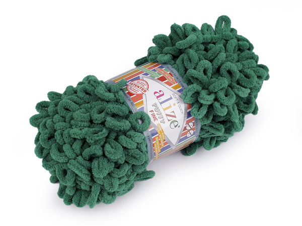Alize Puffy Fine Loop Yarn – Premium Finger Knitting Chenille Yarn (100g) – No Needles Required for Blankets, Scarves & Crafts