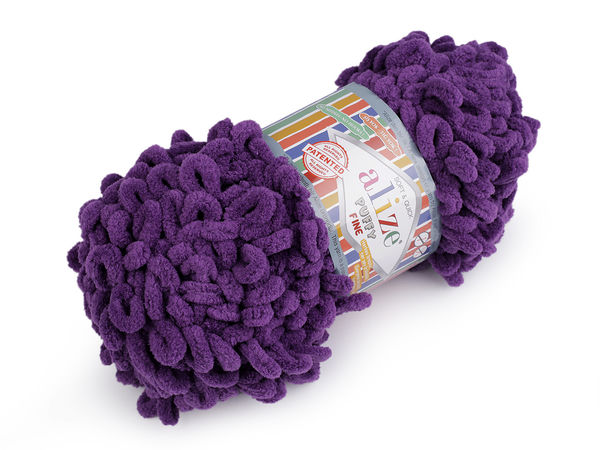 Alize Puffy Fine Loop Yarn – Premium Finger Knitting Chenille Yarn (100g) – No Needles Required for Blankets, Scarves & Crafts