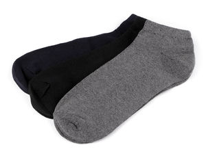 Men's Premium Cotton Ankle Socks with Non-Binding Medical Trim - Assorted Dark Colors (Sizes 47-52)