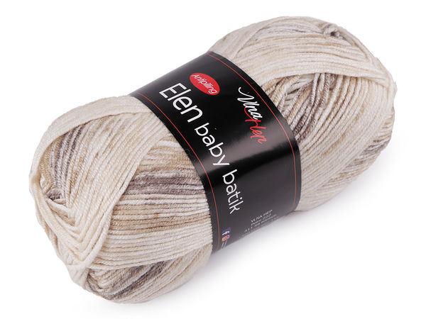 Elen Baby Batik Premium Anti-Pilling Knitting & Crochet Yarn - Soft Mottled 100g Skein