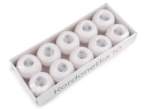 Premium White 100% Cotton Cordonnet Crochet and Bobbin Lace Yarn (20g)