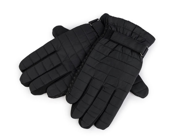Men's Premium Quilted Suede Winter Gloves - Touchscreen Compatible & Warm Fur Lined Thermal Gloves