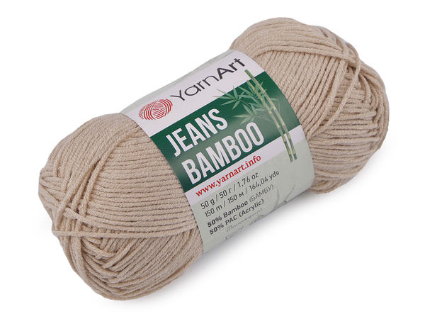 Premium Jeans Bamboo Knitting and Crochet Yarn - 50g Hypoallergenic & Anti-Pilling
