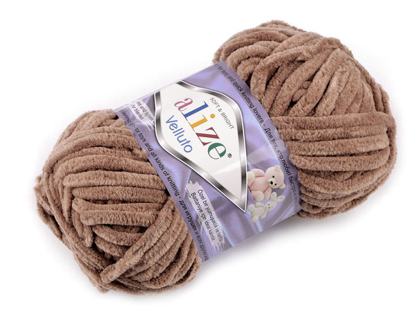 Alize Velluto Premium Chenille Yarn – 100g Super Bulky Soft Knitting & Crochet Thread