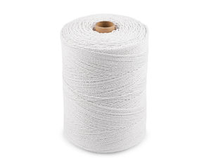 Premium Braided Cotton Macramé Cord (1.5-2mm, 6-Ply) - Strong Cotton Craft Yarn for Macramé, Crocheting, Bags & Home Decor
