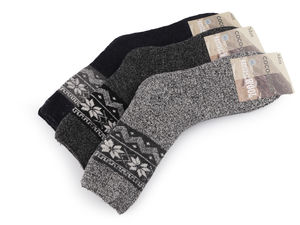 Unisex Norwegian Pattern High Thermal Socks - Premium Wool Blend & Terry Lining (3-Pack)
