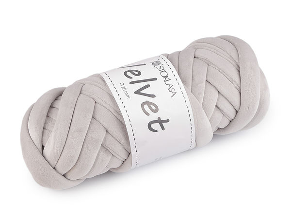 Premium Velvet Marshmallow Jumbo Yarn - 20mm Thick Voluminous Tube Yarn for Arm Knitting, Blankets & Crafts (500g)
