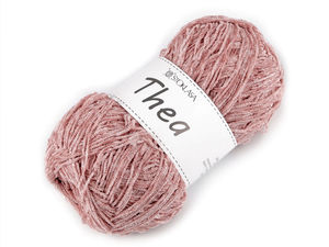 Thea Premium Chenille Knitting Yarn with Shimmering Lurex (100g) - Soft Metallic Crochet and Knitting Thread
