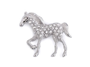 Elegant Crystal Rhinestone Animal Brooch Pin - Sparkly Motif Fashion Jewellery for Jackets, Coats, Hats, and Bags