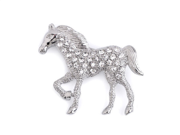 Elegant Crystal Rhinestone Animal Brooch Pin - Sparkly Motif Fashion Jewellery for Jackets, Coats, Hats, and Bags