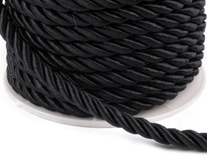 Premium 7mm High-Gloss Twisted Cord - Heavy-Duty Decorative String for Upholstery, Drapery, Bags, and Crafts