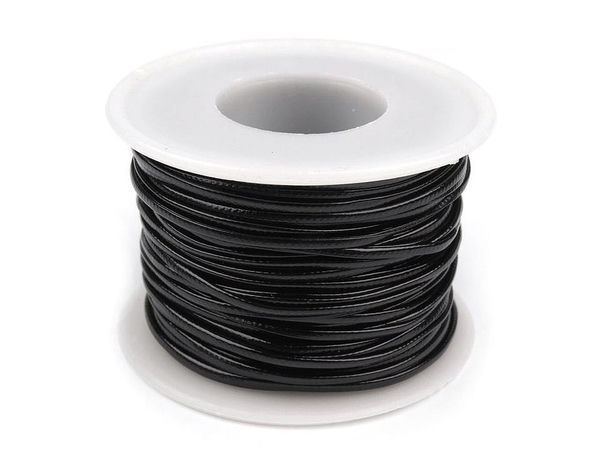 Premium Glossy Eco-Leather Jewelry Cord | 1.5mm Flat Stringing Material (25m Reel)