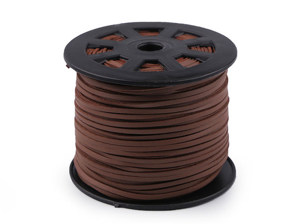 Premium Flat Eco-Leather Cord (2.5mm) - High-Strength Faux Leather Stringing Thread for Jewelry Making, Crafting & Apparel Lacing