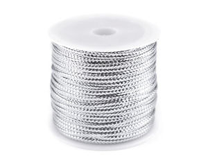 Premium Flat Metallic Lurex Ribbon Cord (2mm) – Non-Elastic Decorative Hollow String for Gift Wrapping, Crafts, and Holiday Decor